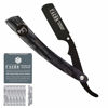 Picture of 100 BLADES + Facón Professional Wooden Straight Edge Barber Razor - Salon Quality Cut Throat Shavette