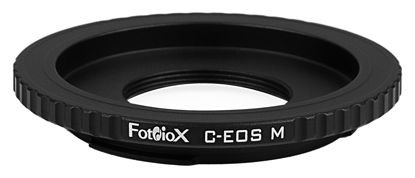 Picture of Fotodiox Lens Mount Adapter, for C-Mount Lens (Movie Lens, CCTV Lens trinocular Microscope phototubes) to Canon EOS M Mirrorless Cameras