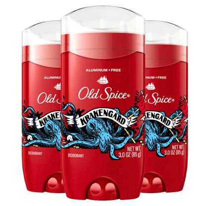 Picture of Old Spice Aluminum Free Deodorant for Men, Krakengard, 48 Hr. Protection, 3oz (Pack of 3)