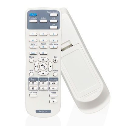 Picture of New Projector Remote Control for Epson Home Cinema, EX- EMP- EB- VS- H- BrightLink Powerlite Series, (EX3220, EX5220, EX5230, EX6220, EX7220,EB-C28S, EB-X11 EB-S18 EB-S4 EB-X24 EB-S31 VS230, VS330)