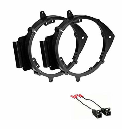 Picture of ASC 6+-Inch 6" 6.5" 6.75" Car Speaker Install Adapter Mount Bracket Plates and Speaker Wire Connectors for Select GM Chevrolet GMC Pontiac Saturn Vehicles - Compatible Vehicles Listed Below