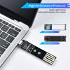 Picture of ELUTENG M.2 to USB Adapter M.2 NVME/NGFF Hard Drive USB3.1 Gen2 10Gbps USB to NVME PCI-E Converter Reader M Key & B+M Key Support UASP for 2280 2260 2242 2230 SSD (M.2 NVME&NGFF)