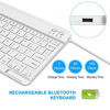 Picture of Wireless Keyboard - Tsmine Universal Ultra-Slim Wireless Keyboard Portable Wireless Keyboard for iOS/Android /Windows Mac OS PC Tablet and other Wireless Enabled Devices - White(9.76 inch)