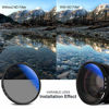 Picture of LIGINN 58MM Circular Polarizer Filter Ultra-Slim, Blue Nanometer Multi Coated CPL Camera Lens Filter