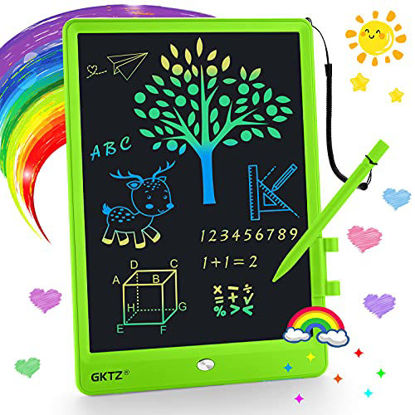 Picture of GKTZ LCD Writing Tablet for Kids, Colorful Doodle Board 10 Inch, Toddler Learning Toys, Reusable Drawing Tablet Drawing Pads, Educational Toys Boys Gifts for 3 4 5 6 7 8 Year Old Kids-Green