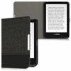 Picture of kwmobile Case Compatible with Pocketbook Touch Lux 4/Lux 5/Touch HD 3/Color (2020) - PU Leather and Canvas e-Reader Cover - Anthracite/Black