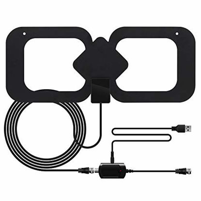 Picture of Amplified HD Digital TV Antenna Long 200+ Miles Range - Support 4K 1080p Fire tv Stick and All Older TV's,with Amplifier Signal Booster - 14ft HDTV Cable