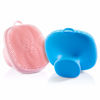 Picture of Silicone Face Scrubber for Men and Women Facial Cleansing Brush Silicone Face Wash Brush Manual Waterproof Cleansing Skin Care Face Brushes for Cleansing and Exfoliating (Blue_Pink)