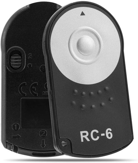 Picture of RC-6 Camera Remote Shutter Release for Canon ESO 77D 5DSR 760D 70D 80D 6D2 5D3 5D4 (1pc Black)