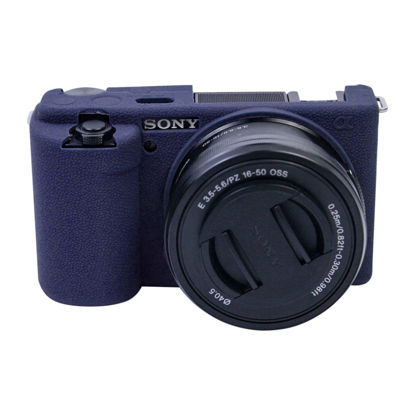 Picture of Easy Hood Sony ZV-E10 Camera Case Protects Camera from Scratches and Friction with its Soft Silicone Material(Blue)