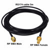 Picture of Kaunosta High Gain 22dbi WiFi Router Universal Omni-Directional Antenna & 10ft RP-SMA Male to Female Extension Cable for Wireless Network Router, PCI/PCIe Card, USB Adapter, IP Camera