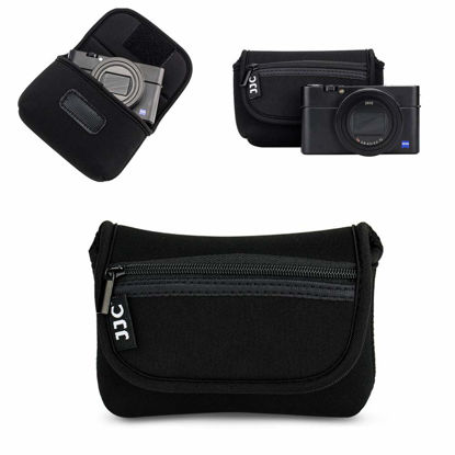 Picture of JJC Compact Camera Case Travel Pouch Sleeve for Canon G7X G9X G5X SX740 SX620 Sony ZV-1II ZV1II ZV-1 ZV1 ZV-1F ZV1F RX100 VII VI VA IV Olympus TG-6 TG-5 TG-4 Fuji XP140 XP130 XP90 Ricoh GR III & More