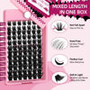 Picture of PRO Lash Clusters, 84Pcs Cluster Lashes Rotary Mirror Case Individual Lashes DIY Lash Extension Eyelash Clusters 10-16 Mix Fluffy Wispy Lashes Thin Band Not Fall Apart(Posh, D-10-16mix)