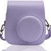 Picture of Frankmate PU Leather Camera Case Compatible with Fujifilm Instax Mini 11 12 Instant Camera with Adjustable Strap and Pocket (Purple)