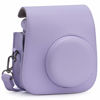 Picture of Frankmate PU Leather Camera Case Compatible with Fujifilm Instax Mini 11 12 Instant Camera with Adjustable Strap and Pocket (Purple)