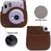 Picture of Frankmate PU Leather Camera Case Compatible with Fujifilm Instax Mini 11 12 Instant Camera with Adjustable Strap and Pocket (Brown)