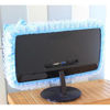 Picture of ALHBEJT Computer Monitor Cover with Lovely Cute Elastic Pen Pocket Bow-knot TV LCD Screen Monitor Decoration Dust Cover Protector, lace fabric (17''-22''，Pink)