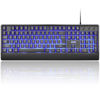 Picture of mafiti Computer Office Keyboard Wired USB 104 Keys Full Size Backlit Keyboards Compatible PC Laptop Desktop Windows