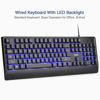 Picture of mafiti Computer Office Keyboard Wired USB 104 Keys Full Size Backlit Keyboards Compatible PC Laptop Desktop Windows