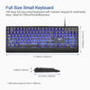 Picture of mafiti Computer Office Keyboard Wired USB 104 Keys Full Size Backlit Keyboards Compatible PC Laptop Desktop Windows