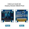 Picture of Hosyond 5 Pcs 0.96 Inch OLED I2C IIC Display Module 12864 128x64 Pixel SSD1306 Mini Self-Luminous OLED Screen Board Compatible with Arduino Raspberry Pi (Blue)