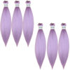 Picture of Light Purple Braiding Hair Pre Stretched Kanekalon Prestretched Braiding Hair 16inch Packs of 6