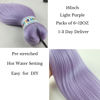 Picture of Light Purple Braiding Hair Pre Stretched Kanekalon Prestretched Braiding Hair 16inch Packs of 6