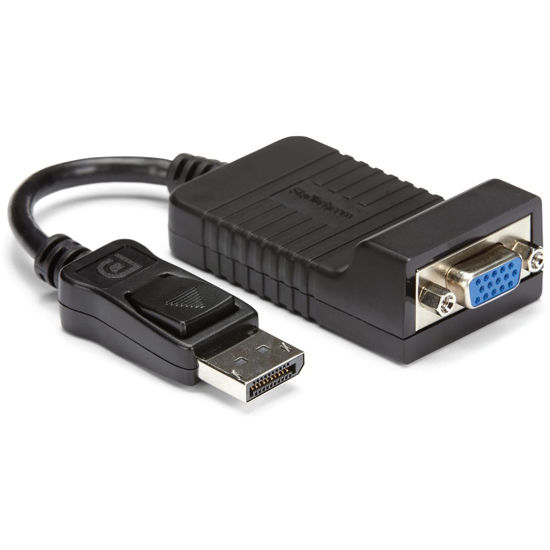 Picture of StarTech.com DisplayPort to VGA Adapter - Active DP to VGA Converter - 1080p Video - Durable - DP/DP++ Source to VGA Monitor Cable Adapter Dongle - DP 1.2 to VGA - Latching DP Connector (DP2VGA)