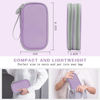 Picture of FYY Electronic Organizer, Travel Cable Organizer Bag Pouch Electronic Accessories Carry Case Portable Waterproof Double Layers Storage Bag for Cable, Charger, Phone, Earphone, Medium Size- Lavender