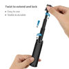 Picture of YALLSAME Mini Tripod for GoPro Hero 11 10 9 8 7 6 5 DJI Action Extension Pole Portable Pocket Tabletop Handgrip Extendable Vlog Selfie Stick with Phone Clip Compatible with iPhone Digital Camera