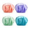 Picture of AmazerBath Shower Cap, 4-Pack Shower Caps for Women, Double Waterproof Layers Bathing Shower Hat Hair Protection EVA Shower Caps Reusable, Large Size