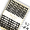 Picture of Lash Clusters QUEWEL 144pcs Cluster Lashes MIX12-18mm 2 Styles DIY Lash Extensions Clusters in One Individual Lashes Tray with Thin Band(S012+S043-MIX12-18)