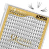 Picture of QUEWEL Lash Clusters 320Pcs Cluster Lashes 10D C Curl Lash Clusters Mix12-18mm Individual Eyelashes Clusters Wispy DIY Eyelash Extension Thin Band Soft to Use at Home (10D C Mix12-18)