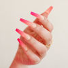 Picture of Pink Ombre Extra Long Ballerina False Press on Nails - 20 pcs Full cover Acrylic fake Nails 10 Sizes