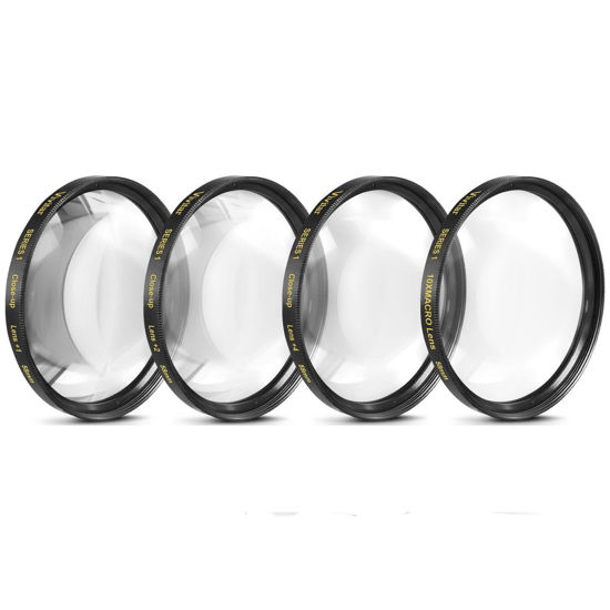 Picture of 58mm Close-Up Filter Set (+1, 2, 4 and +10 Diopters) Magnificatoin Kit for Select Canon, Nikon, Sony, FujiFilm, Olympus, Pentax, Sigma, Tamron Digital Cameras and Camcorders