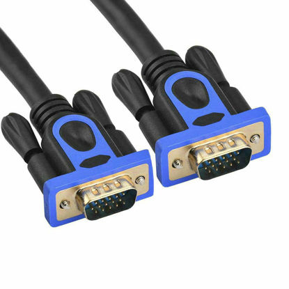 Picture of VGA Cable 30ft, VGA to VGA HD15 Monitor Cable SVGA M/M HD Cable Gold Plated Connectors Support 1080P Full HD for PC, HD TV, Projector, etc