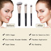 Picture of Makeup Brushes,ENERGY Foundation Brushes for Liquid Makeup Professional Kabuki Foundation Brushes Concealer Brush Under Eye Nose Contour Brush for Blending Liquid Cream Flawless Powder Cosmetics Buffing Stippling Concealer with Travel Case