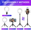 Picture of Selfie Ring Light with Tripod Stand for Zoom Meeting, Dimmable Desktop LED Clip on Video Light, 6.3'' Lighting Kit Gifts for Live Streaming/Laptop Video Conference/Makeup/Vlog/YouTube/Tiktok Black