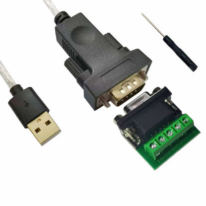 Picture of Feanteek USB to RS485 Serial Cable Original FTDI Chip USB RS485 422 Adapter Converter for Modbus485 Compatible with Windows 10, 8,7