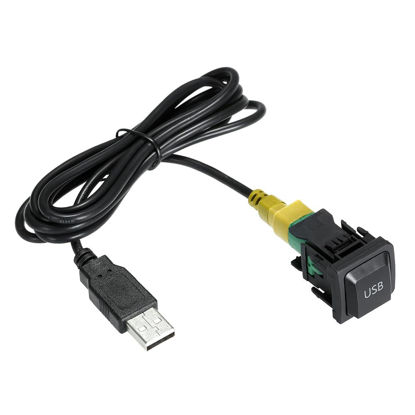 Picture of Shkalacar 130cm USB Audio Cable Adapter, CD Player Wire Cable Compatible with VW Volkswagen