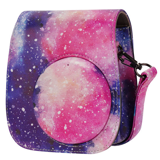 Picture of Camera Case Compatible with Fujifilm Instax Mini 11/ 9/ 8/ 8+ Instant Camera with Adjustable Strap and Pocket (Spotted starry sky)