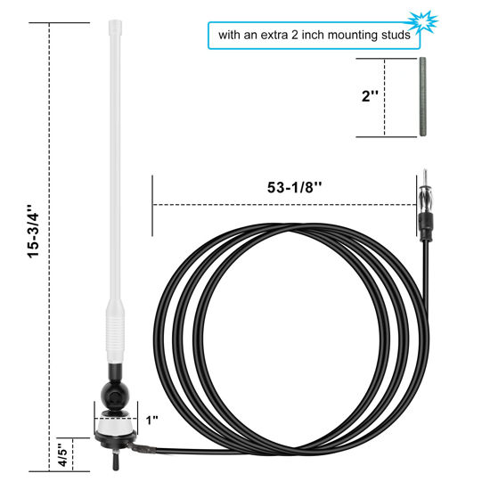 GetUSCart- Marine Radio Antenna, JSZAAHZ Boat Radio Antenna Replacement ...