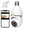 Picture of Kureex Light Bulb Camera, 3.0MP Wireless 2.4 GHz WiFi Security Camera, Tuya App, 360° PTZ Night Vision, Human Motion Detection & Alarm