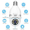 Picture of Kureex Light Bulb Camera, 3.0MP Wireless 2.4 GHz WiFi Security Camera, Tuya App, 360° PTZ Night Vision, Human Motion Detection & Alarm