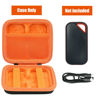 Picture of Aenllosi Hard Travel Case Replacement for SanDisk Extreme PRO SDSSDE81/SDSSDE80 / Extreme SDSSDE61 Portable 500GB/1/2/4 TB SSD(Black&Orange,Only Case)