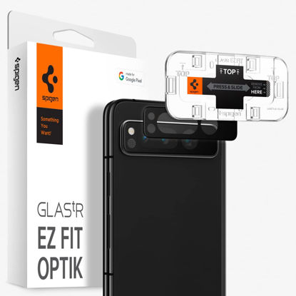 Picture of Spigen Camera Lens Screen Protector [GlasTR EZ FIT Optik] designed for Pixel Fold - Black [2 Pack]