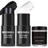 Picture of BOBISUKA Black & White Face Paint Stick with Setting Powder Set, Blendable Eye Black Sticks for Sports, Body Paints Foundation for Clown Skeleton Vampire Skull Joker Cosplay Special Effects Costume SFX Halloween Makeup Painting Kit