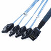 Picture of EDIMS Internal HD Mini SAS SFF-8643 to 4 SATA Forward Breakout Cable Used for Raid Card SFF-8643 Controller,3.3FT