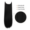 Picture of REECHO Invisible Wire Hair Extensions with Transparent Headband Adjustable Size Removable Secure Clips in Straight Secret Hairpiece for Women (16 Inch (Pack of 1), Black Brown)