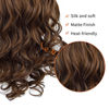 Picture of REECHO Invisible Wire Hair Extensions with Transparent Headband Adjustable Size Removable Secure Clips in Curly Wavy Secret Hairpiece for Women 16 Inch - Ginger Brown